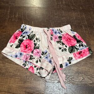VS Garden Floral Satin Sleep Shorts XS